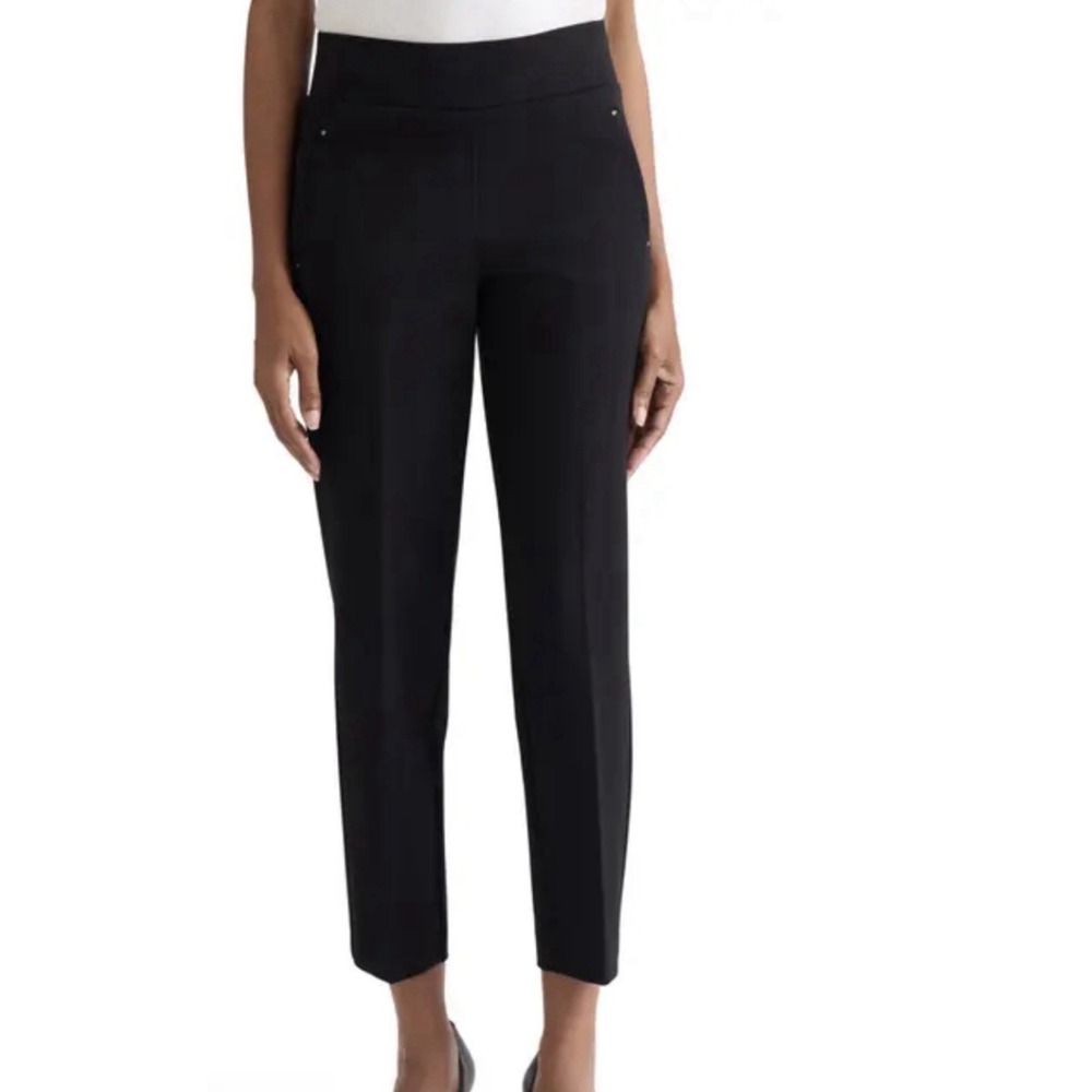 Jones New York Sz 1X Black Slim Ankle Pull On Career Pull On Pants New $90